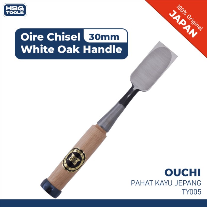 

OUCHI TY013 PAHAT KAYU JEPANG STEEL NO.2 OIRE CHISEL 30MM OAK HANDLE