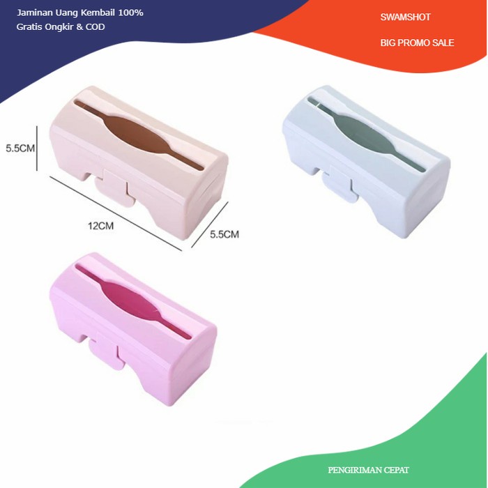 Tempat Dispenser kantong Plastik Roll Kantung Sampah Tempel Dinding - Putih