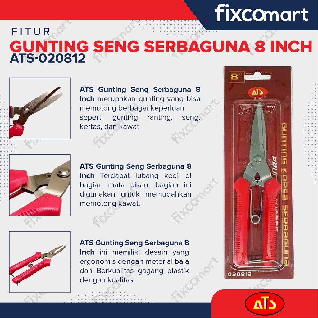 

RB ATS Gunting Seng Serbaguna 8 Inch