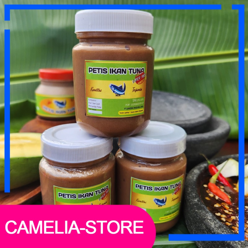 

(Camelia) [Beli 2 gratis 1] 3 botol Petis Ikan Tuna 250gram kemasan Premium