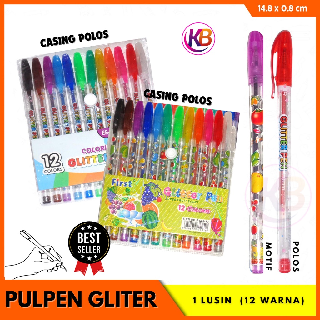 

Pulpen Gel Glitter Warna-warni / Pena Gel / Pulpen Glitter / Glitter Pen Squeezy Coloring First 12 Warna / Cod / Toko Gemilang