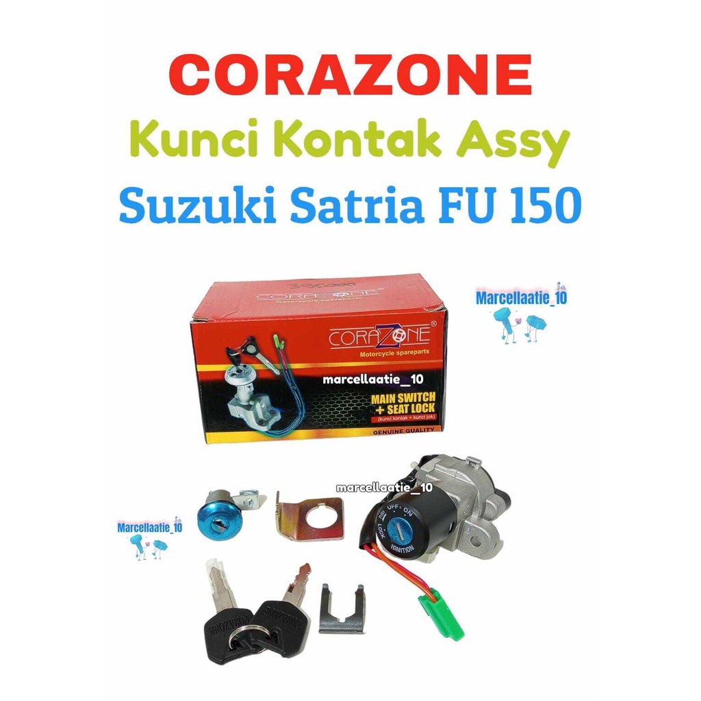 1 SET CORAZONE KUNCI KONTAK ASSY SUZUKI SATRIA FU 150 KUNCI KONTAK MURAH MOTOR SATRIA FU150 MAIN SWI