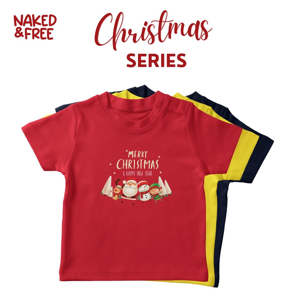 Naked & Free Kaos Bayi Anak Dan Dewasa Series Natal All Christmas