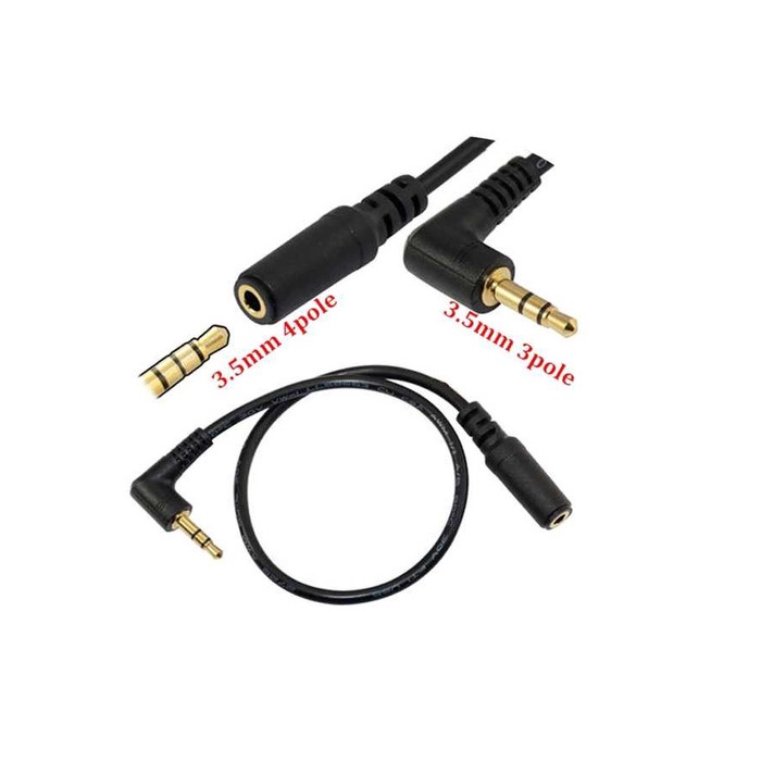 Kabel Audio Jack 3.5mm TRS Male to TRRS Female