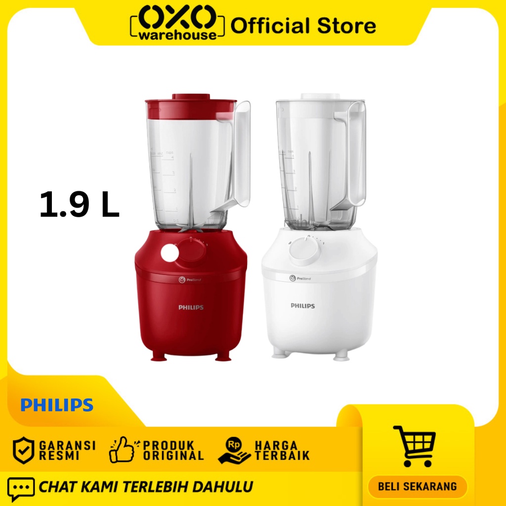 Philips HR 2042 Blender 1.9L Penggiling Original Low Watt Garansi Resmi