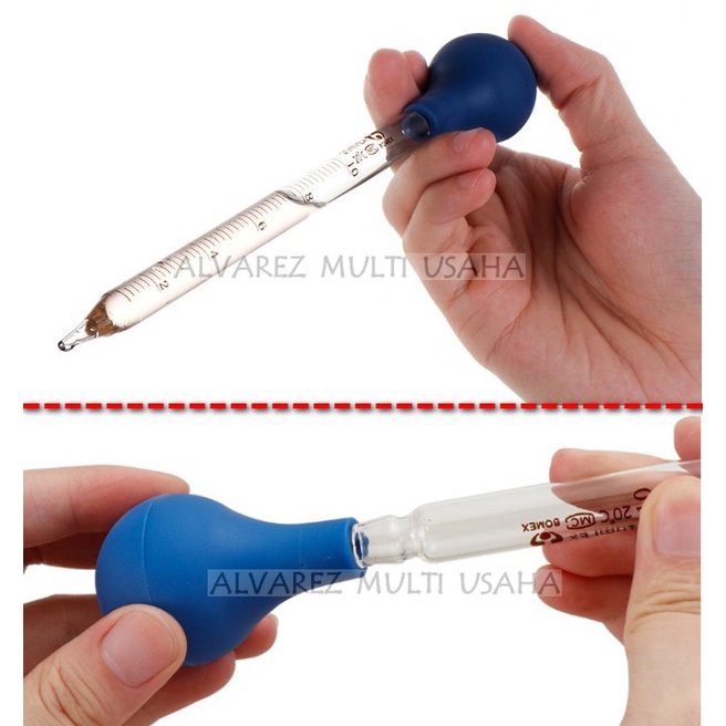 Pipet Ukur 10 ML / Maat Pipet Tetes Kaca / Drop Pipet Bulb Karet
