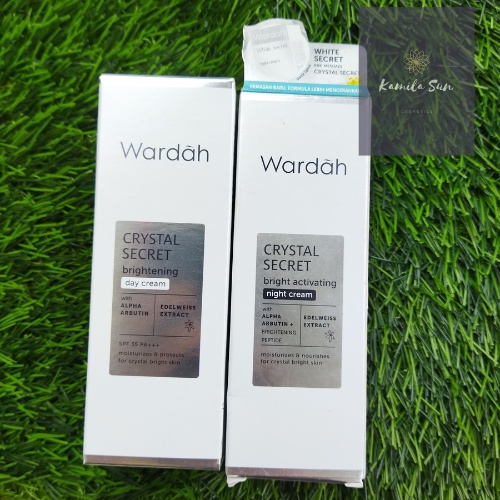 PAKET CREAM SIANG & CREAM MALAM WARDAH CRYSTAL SECRET 17ML BPOM/krim untuk kulit kusam/paket wardah