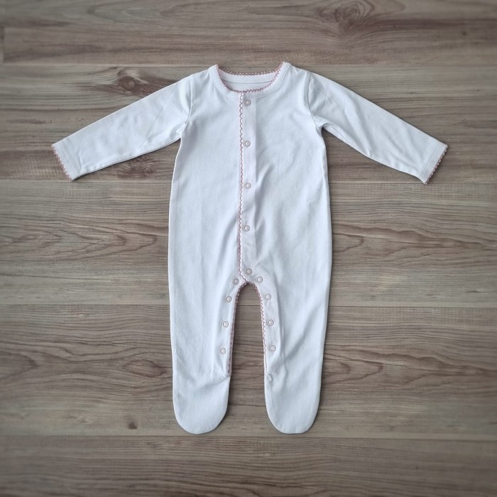 MURAH -CUDDLY - HIMARI SLEEPSUIT - BAMBOO COTTON BABY CLOTHES - Almond, 6-9M- 1.2.23