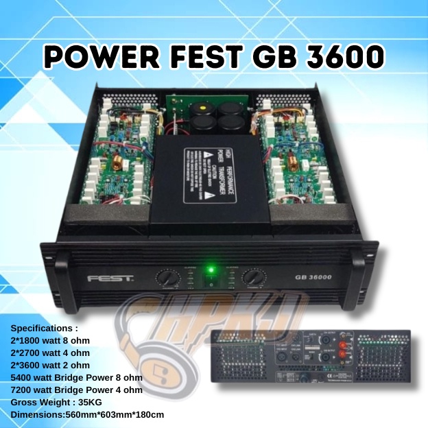 POWER AMPLIFIER FEST GB - 36000 POWER FEST GB-36000