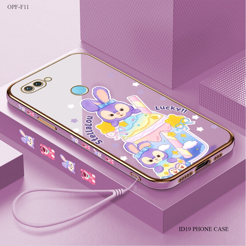 OPPO F11 F9 F7 F5 F1S Pro Youth Untuk Phone Case Hp Softcase Casing Imut Kartun Lotso Ice Mint Pola 