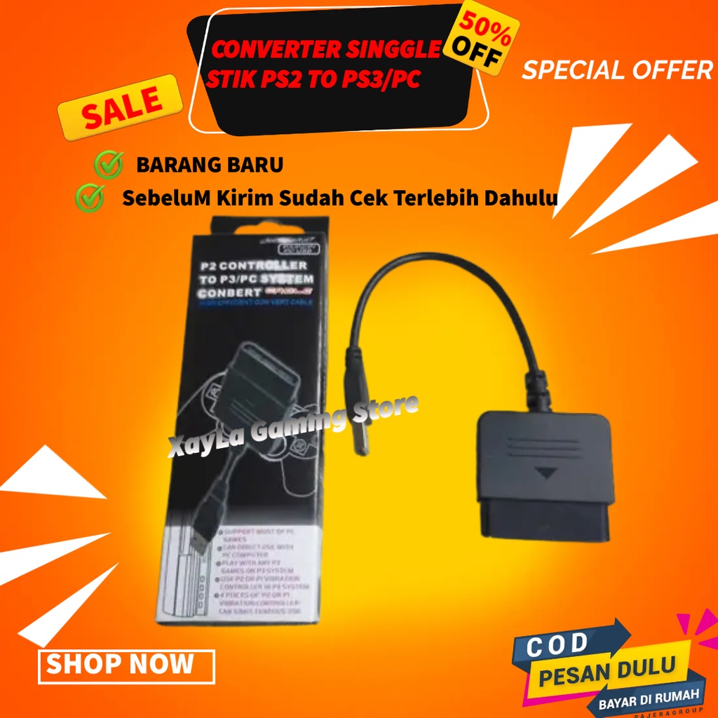 Konverter Converter Singgle Usb Stik ps2 Ke ps3 pc Laptop