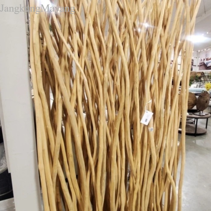 Ranting Kayu Jati Teak Wood Branch Macrame Craft Dekorasi Penyekat  - 150cm murah