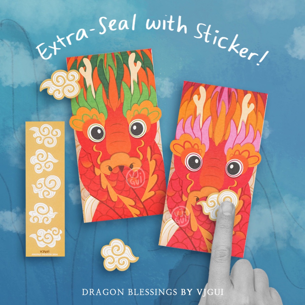 

Terbaru Angpao Imlek 2024 Dragon Angpau Naga Amplop CNY Sincia Dragon