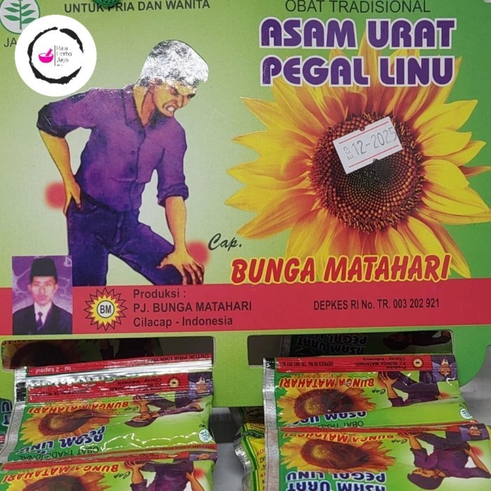 

Obat Tradisional Cap Bunga Matahari Herbal Asam Urat Pegal Linu