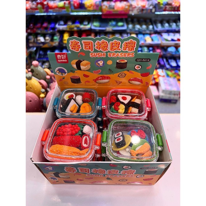 

Penghapus Sushi Set Box / Eraser Kawaii Karet Mainan Kotak Aksesoris Kado Anak