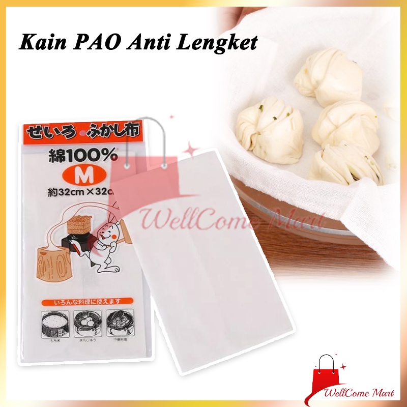 

Kain Kukus Masak Roti Kue Bakpao / Kain Alas Tatakan Pengukus Steamer Serbaguna / Kain PAO Anti Lengket Kain Kukusan