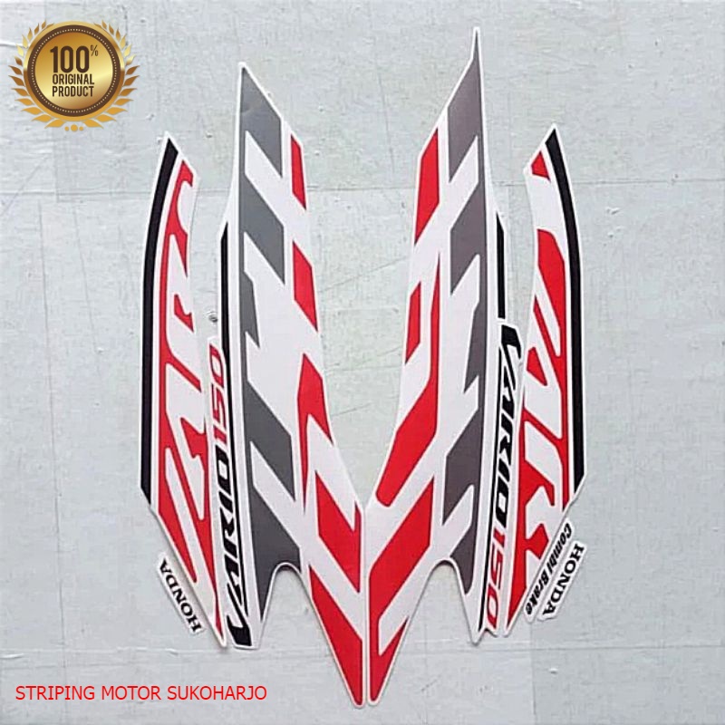 (ORI) Stiker Striping Motor VARIO 150 2020 PUTIH  kualitas original