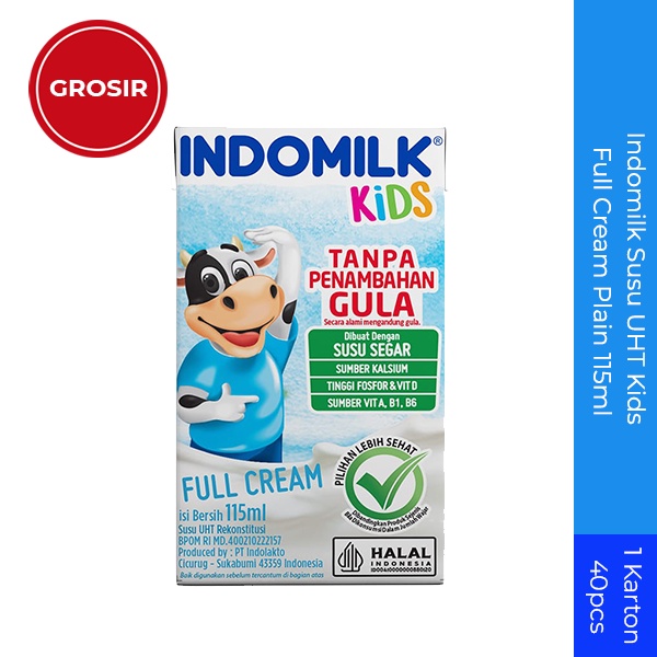 

Indomilk Susu Cair Uht Kids Full Cream 115 mL 1 karton Grosir