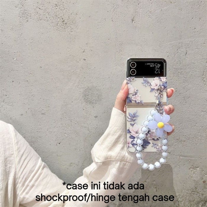 casing gantungan flower motif case samsung galaxy z flip 3 4 - G, Z FLIP 3
