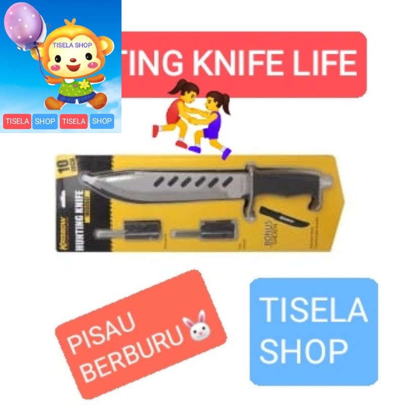 HUNTING KNIFE KRISBOW PISAU BERBURU 10 INC SET 10059547