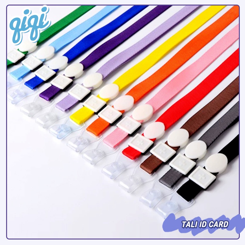 

Tali Id Card 1cm Model Kait Lipat Jepit Karet Tali Nylon Name Tag Karet lLipat - Qiqi Treasure