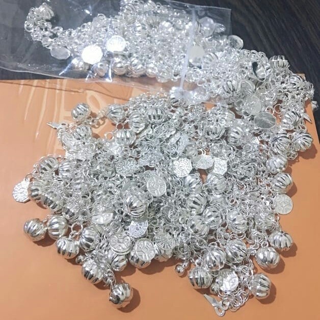 gelang kaki perak anti hitam dijamin / gelang kaki baby / gelang anak