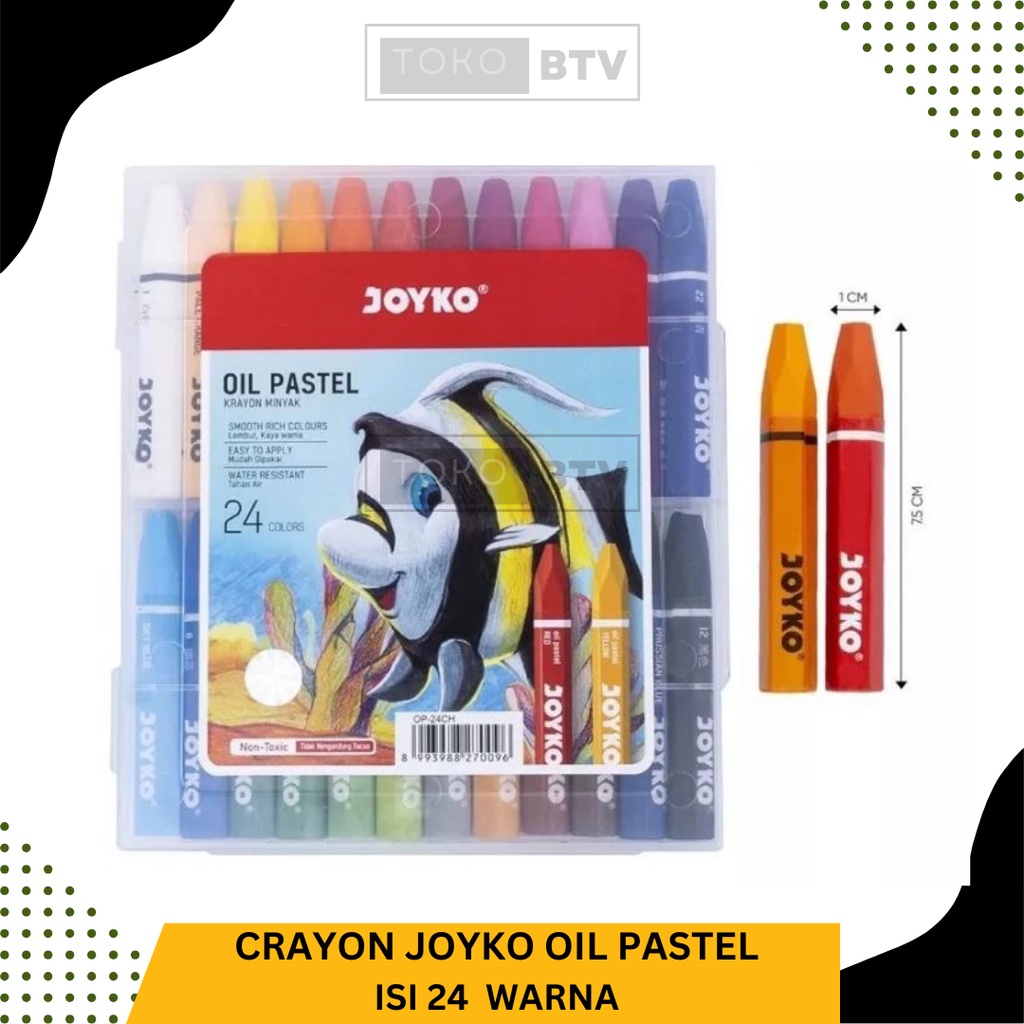 

CRAYON/ KRAYON JOYKO OIL PASTEL ISI 24 WARNA