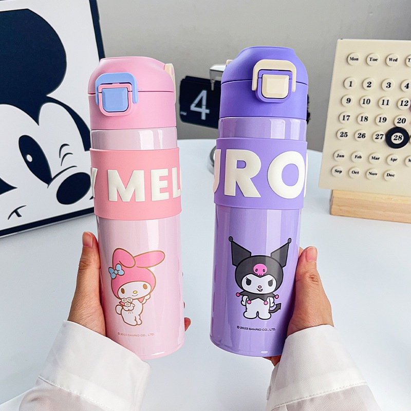 Tumbler Minum 500ml Lebaran Karakter Sanrio Lucu Stainless Tumblr Anak Lotso Miniso Aesthetic Murah 