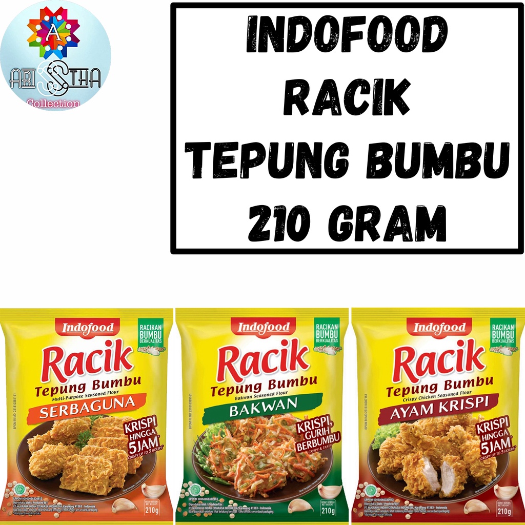

Indofood Tepung Bumbu 210 Gram Krispi Serbaguna Bakwan