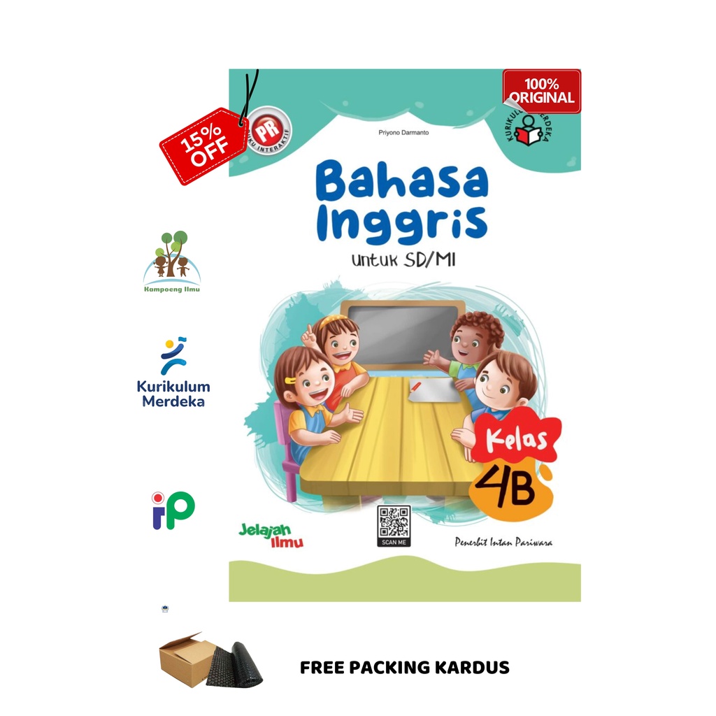 BUKU LKS/PR SD BAHASA INGGRIS  KELAS 4 SEMESTER 2 KURIKULUM MERDEKA TERBARU INTAN PARIWARA