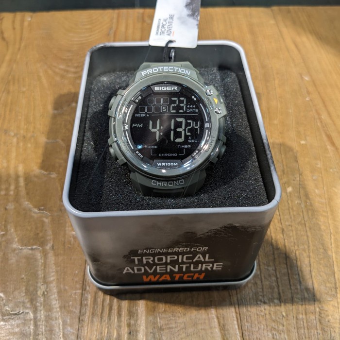 EIGER JAM TANGAN JAM TANGAN BLANCA-MDW WATCH - OLIVE