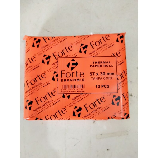 

(Harga per 120 pcs) Kertas Thermal Forte 57x30 Ekonomis