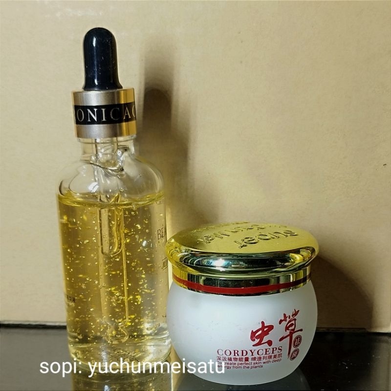 YU CHUN MEI CORDYCEP KRIM MLM/NIGHT DAN SERUM GOLD 50ML ORI HCI