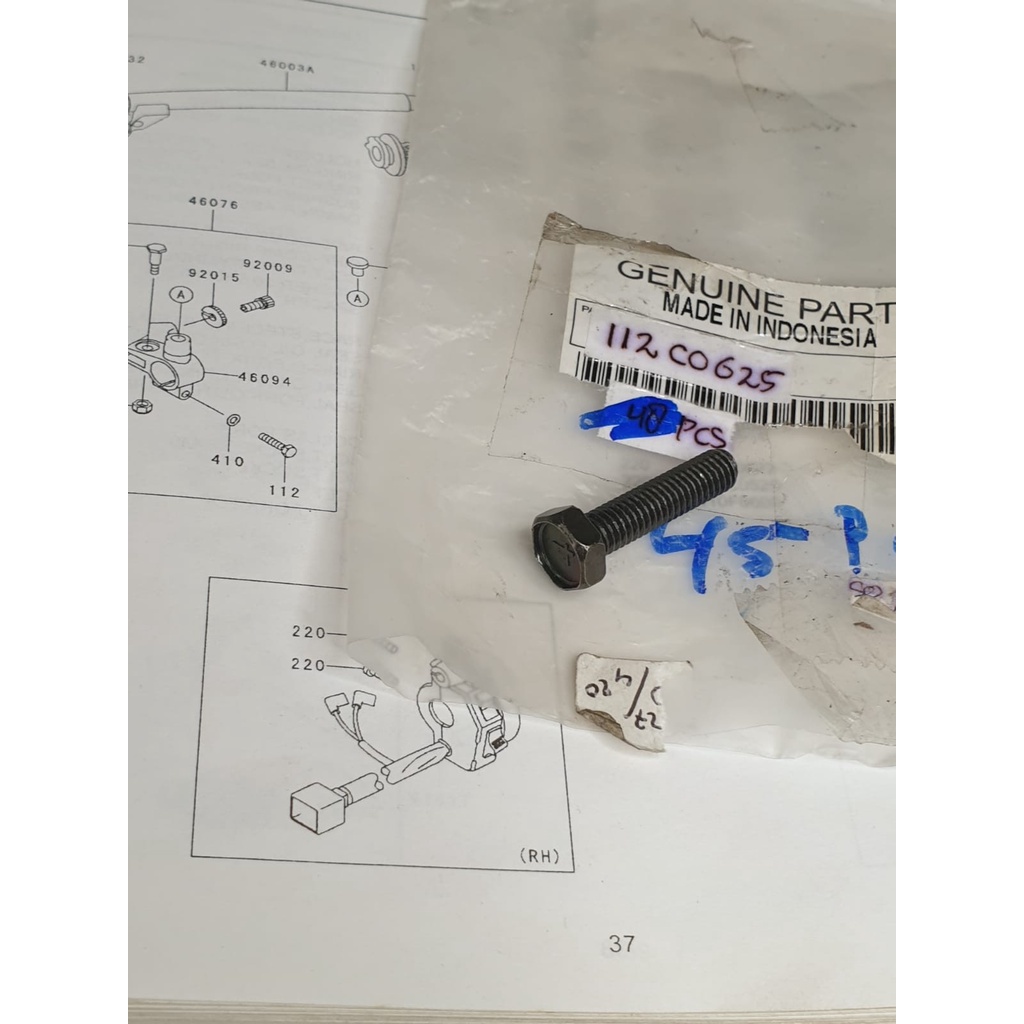 Baut Klem Rumah Handel 6x25 NINJA 150 RR KGP 112C0625