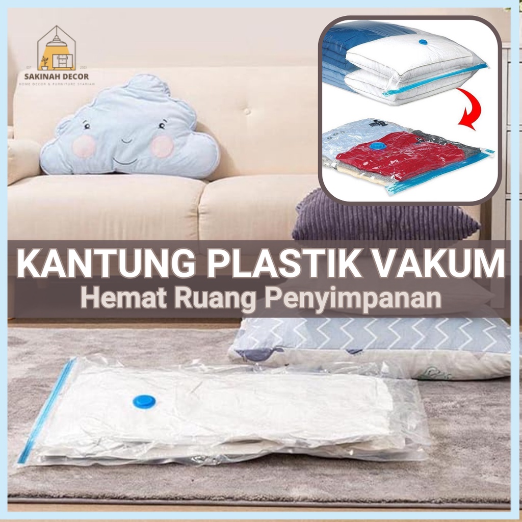Plastik Kantong Vakum / Vakum Bag Pakaian Baju / Vacuum Bag / Plastik Vakum Travel bag