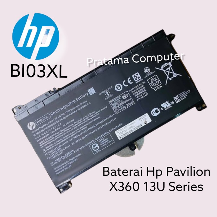 Baterai Original HP Pavilion X360 13-U000 13-U013TU HSTNN-UB6 BI03XL