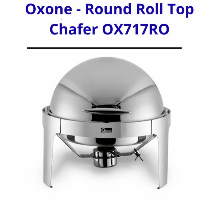 catering prasmanan pernikahan round roll top chafer ox717ro