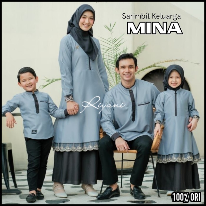 sarimbit keluarga muslim Lebaran  SARIMBIT MINA ABU by Riyani - Koko Pendek, 2