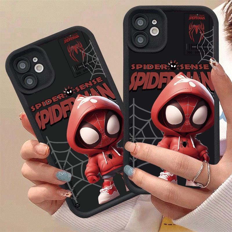 Case Spiderman Casing Hp For Oppo A16 A54 A15 A17 A5s A57 2022 A7 A38 A18 A12 A1K A95 A58 A3s A54s A5 A9 A31 A53 A33 2020 A96 A17K A74 A76 A16s A36 A77 A77s A15s A11 A11K A35 Penutup belakang anti selip Perlindungan lensa Casing Samsung SpiderMan