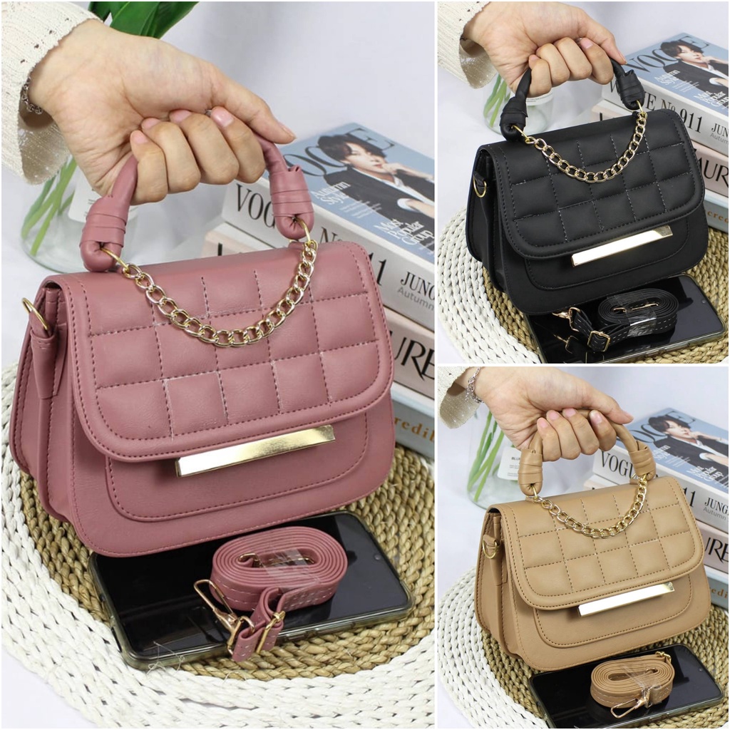 MamaMimiOlshop - Tas Selempang Jinjing Mini Kotak Bordir Amara / Untuk ootd Pesta Termurah Slempang 