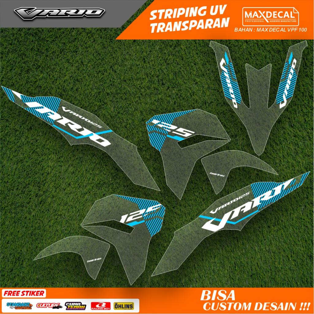 STIKER STRIPING TRANSPARAN  FACELIFT LIS STIKER UV ALL NEW VARIO 125 NEW LED 2023 SEMI FULL VARIASI 