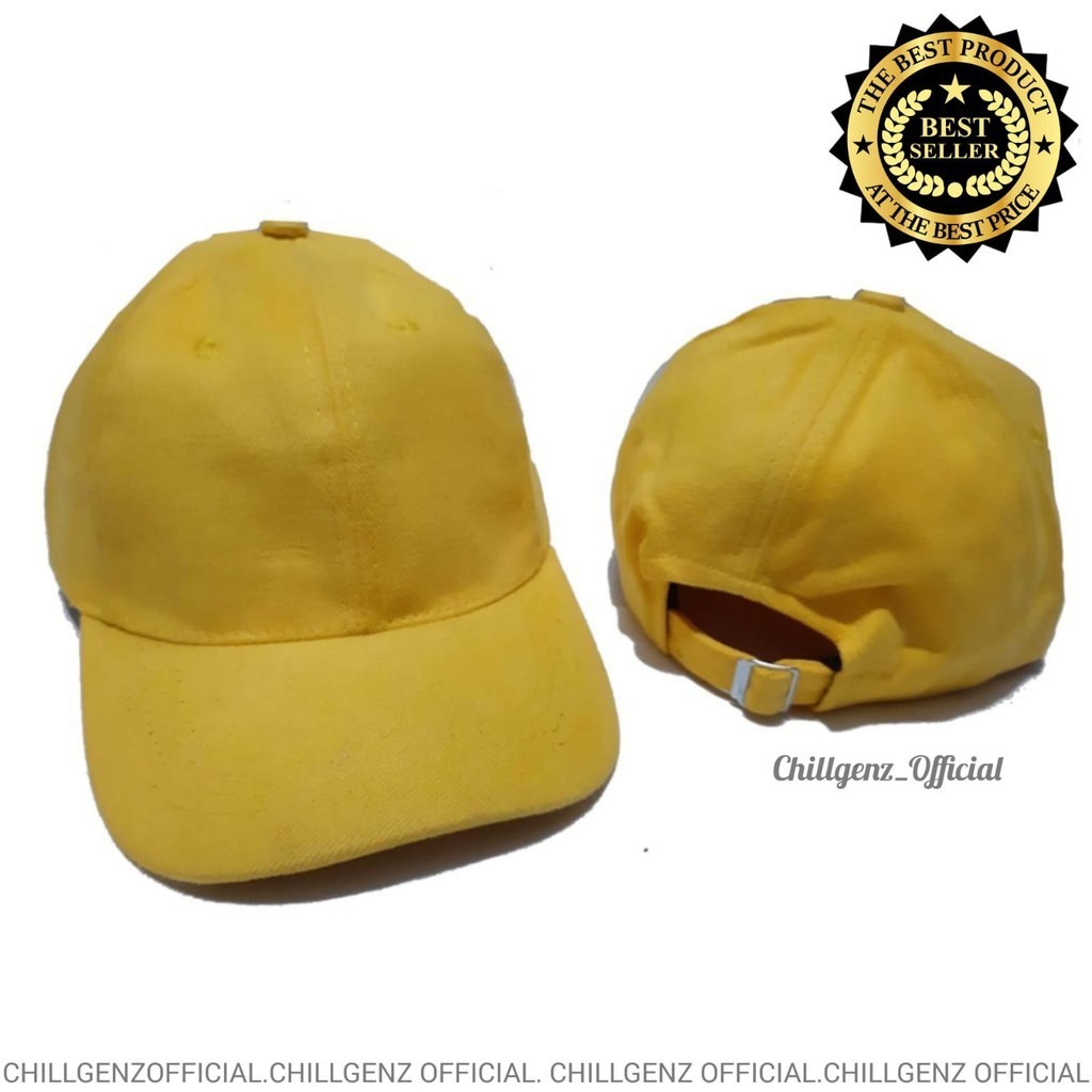 CGN - Topi Baseball Polos Distro Murah / Topi Pria Wanita - Kuning