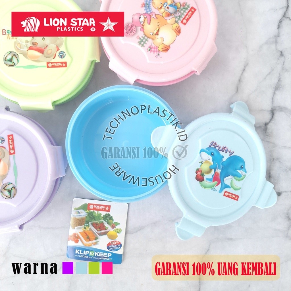LION STAR Lunch Box Klip To Keep Serbaguna Kotak Makan Anak Bulat 500Ml