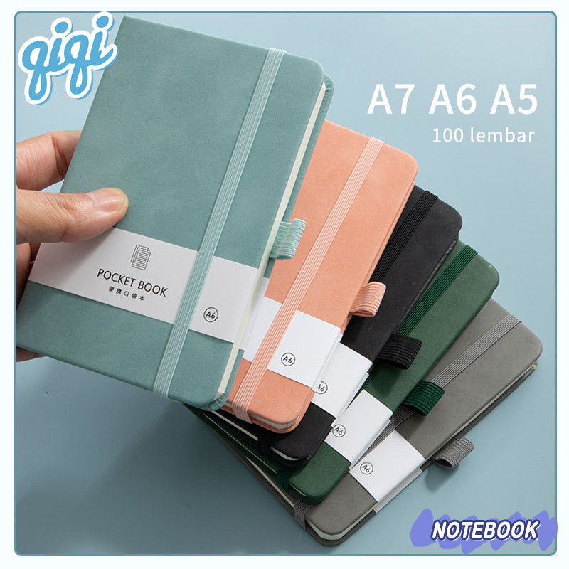 

[READY] Buku catatan aesthetic Notebook mini pocket A7/A6/A5 Buku Tulis aesthetic Buku tulis memo 100 Lembar - Qiqi Treasure