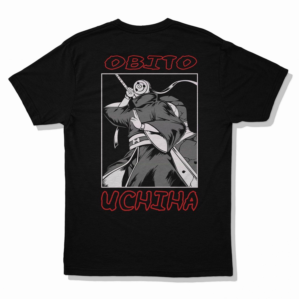 Kaos T Shirt Pria Baju Anime Obito Uchiha Akatsuki Naruto Shippuden Katun 24s Unisex
