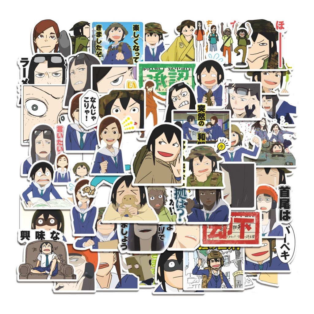 COD 50 Pcs Stiker Keep Your Hands Off Eizouken Lucu Anti Air Untuk Dekorasi Notebook Sepeda Skateboa