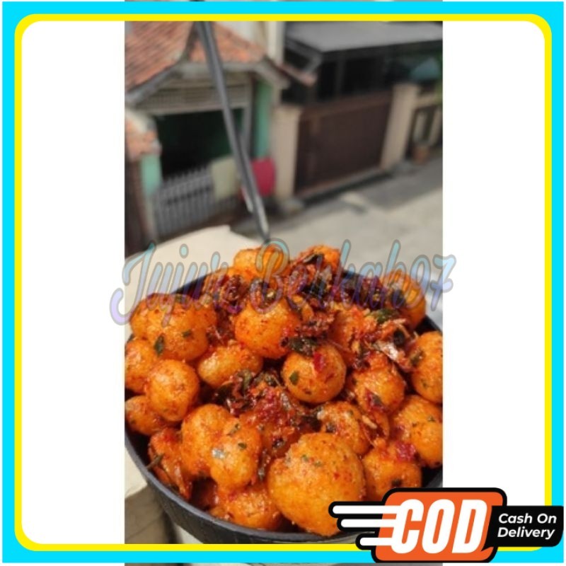 

cimol kering pedas daun jeruk 1kg super pedas keripik cimol