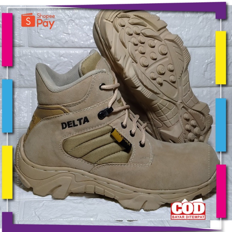 [PREMIUM ORIGINAL] Sepatu delta pria safety ujung besi 6 inci