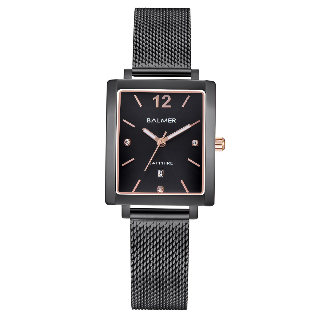 Original Jam Tangan Wanita BALMER 8165 Rantai Stainless Steel Kaca Sapphire