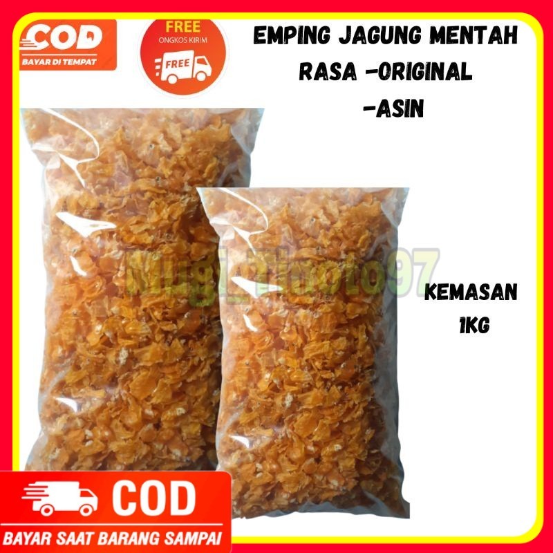 

Keripik Mentah / Cemilan Jagung / Jagung Gepok / Jagung Geprek Mentah / Kripik Jagung Gepuk jagung mentah 1 kg Kwalitas Super ASLI KLATEN / BISA COD DAN GRATIS ONGKIR